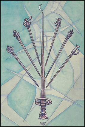 Thoth Tarot 7 of Swords (Futility)